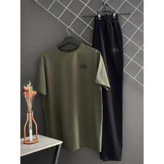 Штани чорні TNF (двонитка, чорний лого) + футболка хакі TNF - Інтернет-магазин спільних покупок ToGether
