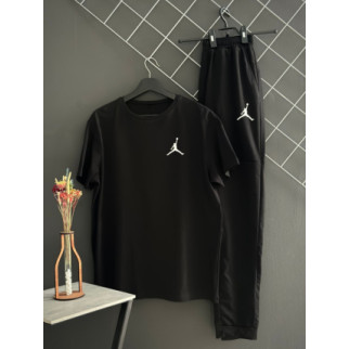 Штани чорні Jordan (двонитка) + футболка чорна Jordan - Інтернет-магазин спільних покупок ToGether