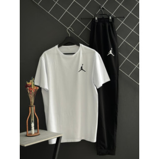 Штани чорні Jordan (двонитка) + футболка біла Jordan - Інтернет-магазин спільних покупок ToGether