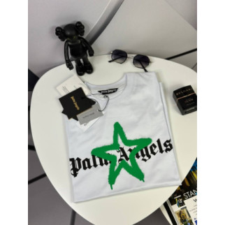 Футболка Palm Angels белая с зеленой звездой mf005 - Інтернет-магазин спільних покупок ToGether