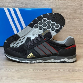 кросівки літні сітка Adidas колір чорний, сірий  - Інтернет-магазин спільних покупок ToGether