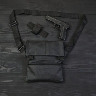 Тактична шкіряна  сумка чорна  - Інтернет-магазин спільних покупок ToGether