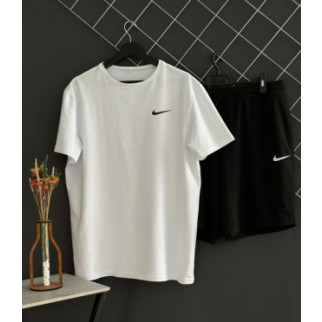 Шорти Nike білий лого + футболка Nike біла RD172/RD206 - Інтернет-магазин спільних покупок ToGether