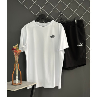 Шорти Puma білий лого + футболка Puma біла RD175/RD208 - Інтернет-магазин спільних покупок ToGether