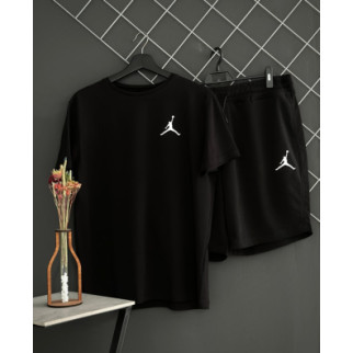 Шорти Jordan білий лого + футболка Jordan чорна RD183/RD214 - Інтернет-магазин спільних покупок ToGether