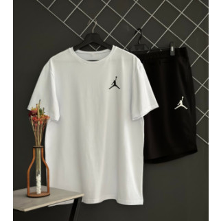 Шорти Jordan білий лого + футболка Jordan біла RD184/RD214 - Інтернет-магазин спільних покупок ToGether