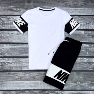 Футболка+ шторти Nіke колір білий / чорний  - Інтернет-магазин спільних покупок ToGether
