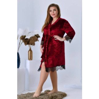 Женская ночнушка и халат бордового цвета  - Інтернет-магазин спільних покупок ToGether
