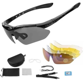 тактичні окуляри чорні  Polarized 5 лінз  - Інтернет-магазин спільних покупок ToGether