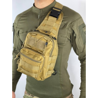 Тактичний рюкзак на одне плече 10л койот 1188 - Інтернет-магазин спільних покупок ToGether