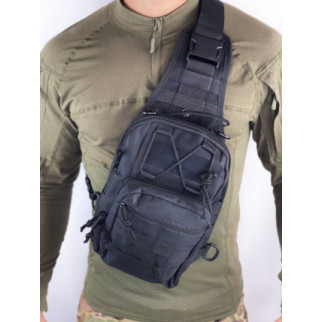 Тактичний рюкзак на одне плече 10л чорна 1189 - Інтернет-магазин спільних покупок ToGether