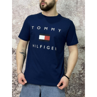 Футболка Tommy Hilfiger синя (вел. лого) - Інтернет-магазин спільних покупок ToGether