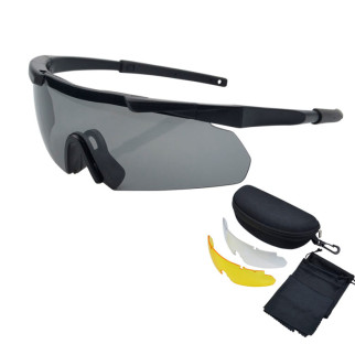 Тактичні окуляри чорні 3 комплекти змінних лінз - Інтернет-магазин спільних покупок ToGether