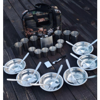 Комплект посуду для 6 осіб  сумка камуфляж  - Інтернет-магазин спільних покупок ToGether