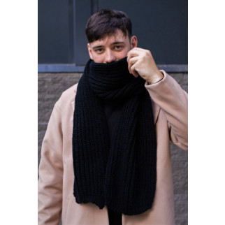 Теплий в'язаний шарф Without carry black - Інтернет-магазин спільних покупок ToGether