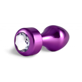 Анальна пробка фіолетова з прозорим каменем Rosebud Aluminium 18+ - Інтернет-магазин спільних покупок ToGether