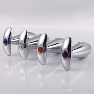 Metal Glans Anal Plug Clear, Red, Blue, Purple 18+ - Інтернет-магазин спільних покупок ToGether