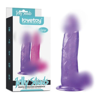Фалоімітатор на присоску фіолетовий Jelly Studs Crystal Dildo Large 18+ - Інтернет-магазин спільних покупок ToGether