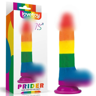 Фалоімітатор на присоску райдужний LGBT Prider Dildo 7.5 18+ - Інтернет-магазин спільних покупок ToGether