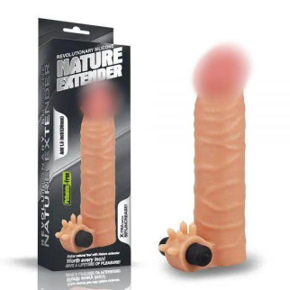 Насадка подовжувальна з вібрацією телесна Revolutionary Silicone Nature Extender 18+ - Інтернет-магазин спільних покупок ToGether