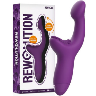 Вібратор подвійної стимуляції фіолетовий Rewolution Rewokiss Vibrating 18+ - Інтернет-магазин спільних покупок ToGether