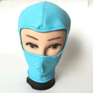Маска на обличчя зі штучної шкіри з відкритими очима блакитна 18+ - Інтернет-магазин спільних покупок ToGether