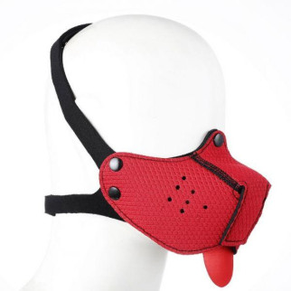 Неопреновий собача маска на обличчя червона 18+ - Інтернет-магазин спільних покупок ToGether