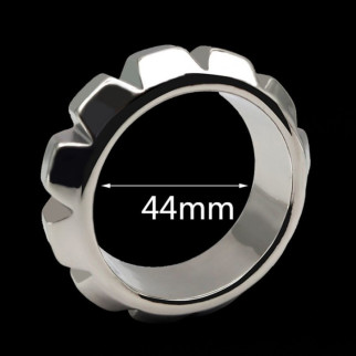 Stainless Steel Cock Ring with gearwheel Medium 18+ - Інтернет-магазин спільних покупок ToGether