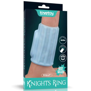 Насадка на пінис Vibrating Ridge Knights Ring Blue 18+ - Інтернет-магазин спільних покупок ToGether