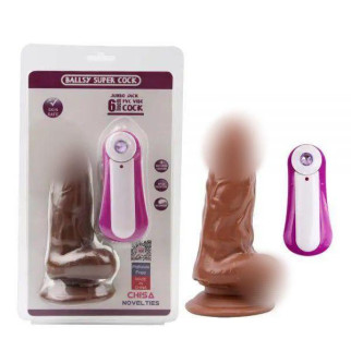 Вібратор конусної форми коричневий Jumbo Jack 6 Vibrating Dildo 18+ - Інтернет-магазин спільних покупок ToGether