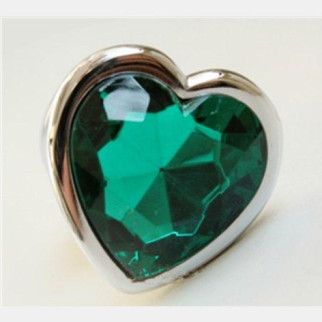 Анальна пробка із зеленим каменем у формі серця Anal Plug Heart Medium 18+ - Інтернет-магазин спільних покупок ToGether