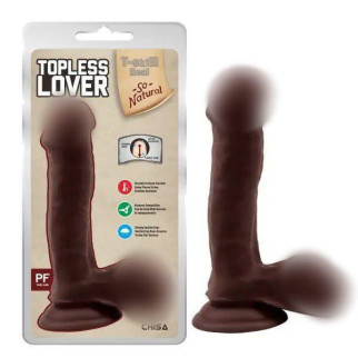 Коричневий фалоімітатор на присосці Topless Lover 18+ - Інтернет-магазин спільних покупок ToGether