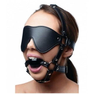 Blindfold Harness and Ball Gag Black 18+ - Інтернет-магазин спільних покупок ToGether