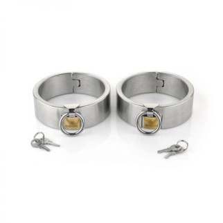 Female Ellipse Stainless Steel Heavy Duty Ankle Restraints Oval Shaped with Brass Lock Joints 18+ - Інтернет-магазин спільних покупок ToGether