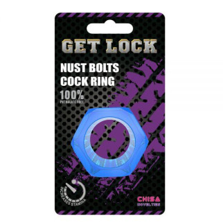 Блакитне рекційне кільце Nust Bolts Cock Ring 18+ - Інтернет-магазин спільних покупок ToGether