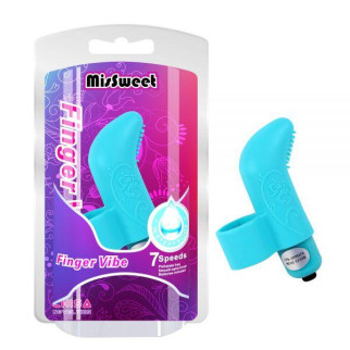 Блакитний вібростимулятор на палець MisSweet Finger Vibe 18+ - Інтернет-магазин спільних покупок ToGether