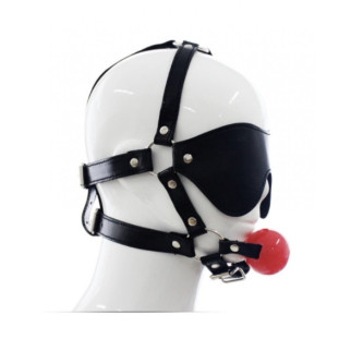 Blindfold Harness and Ball Gag Red 18+ - Інтернет-магазин спільних покупок ToGether
