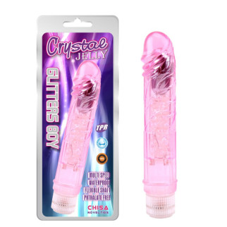 Рожевий вібратор Crystal Jelly Glitters Boy 18+ - Інтернет-магазин спільних покупок ToGether