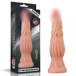 Жилистий фалоімітатор Dual layered Platinum Silicone Cock 9.5 18+ - Інтернет-магазин спільних покупок ToGether