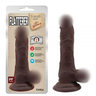 Реалістичний фалоімітатор коричневий Flatterer 18+ - Інтернет-магазин спільних покупок ToGether