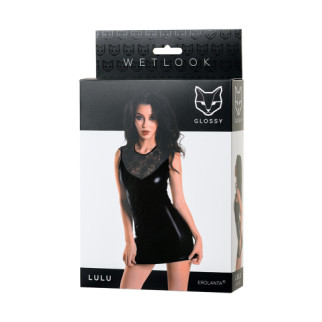 Плаття Glossy Lulu з матеріалу Wetlook, чорне  18+ - Інтернет-магазин спільних покупок ToGether