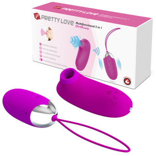 Віброяйце та кліторальний стимулятор - Pretty Love Orthus Multifunctional 2 in 1 Vibrator Purple  18+ - Інтернет-магазин спільних покупок ToGether