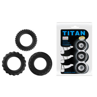 Ерекційні кільця - Titan Cock Ring Set Blue  18+ - Інтернет-магазин спільних покупок ToGether