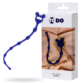 Анальний ланцюжок ToDo By Toyfa Froggy, силікон, синя, 27,4 см  18+ - Інтернет-магазин спільних покупок ToGether