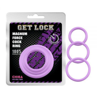 Ерекційні кільця різного розміру бузкові Magnum Force Cock Ring 18+ - Інтернет-магазин спільних покупок ToGether