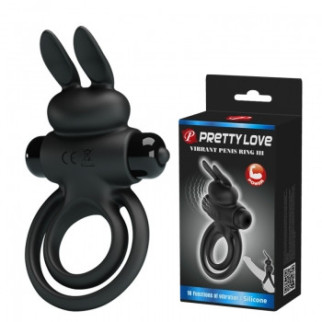 Ерекційне кільце - Pretty Love Vibrant Penis Ring III Black 18+ - Інтернет-магазин спільних покупок ToGether