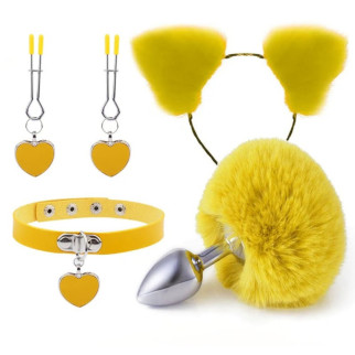 Жовтий ніжний бдсм комплект Fur Sexy Kit 18+ - Інтернет-магазин спільних покупок ToGether