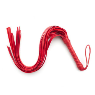 Плеть з ручкою для рольових ігор Flirt Whip Bound Leather Red 18+ - Інтернет-магазин спільних покупок ToGether