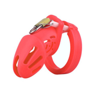 Пояс вірності для чоловіків Silicone Chastity Cage Red Small 18+ - Інтернет-магазин спільних покупок ToGether