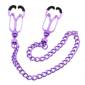 Затискачі для сосків на ланцюжку Kinklab Mandible Purple Nipple Clamps 18+ - Інтернет-магазин спільних покупок ToGether